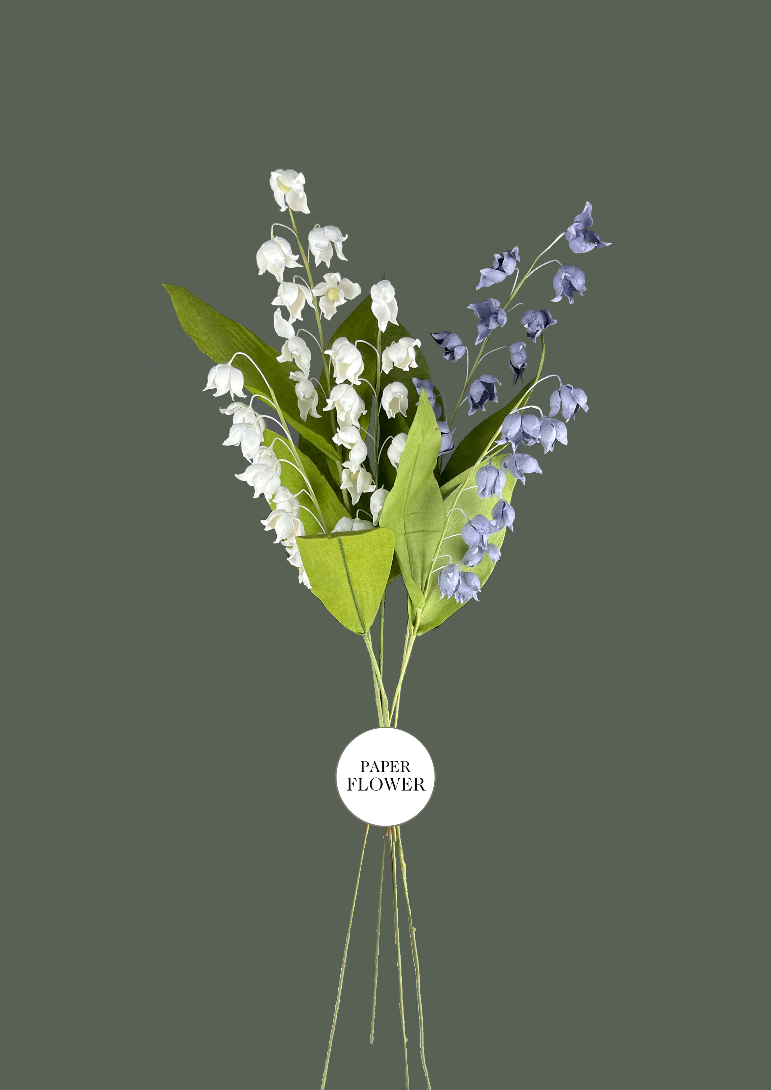 PAPIRBLOMSTER: BLÅ LILJEKONVAL