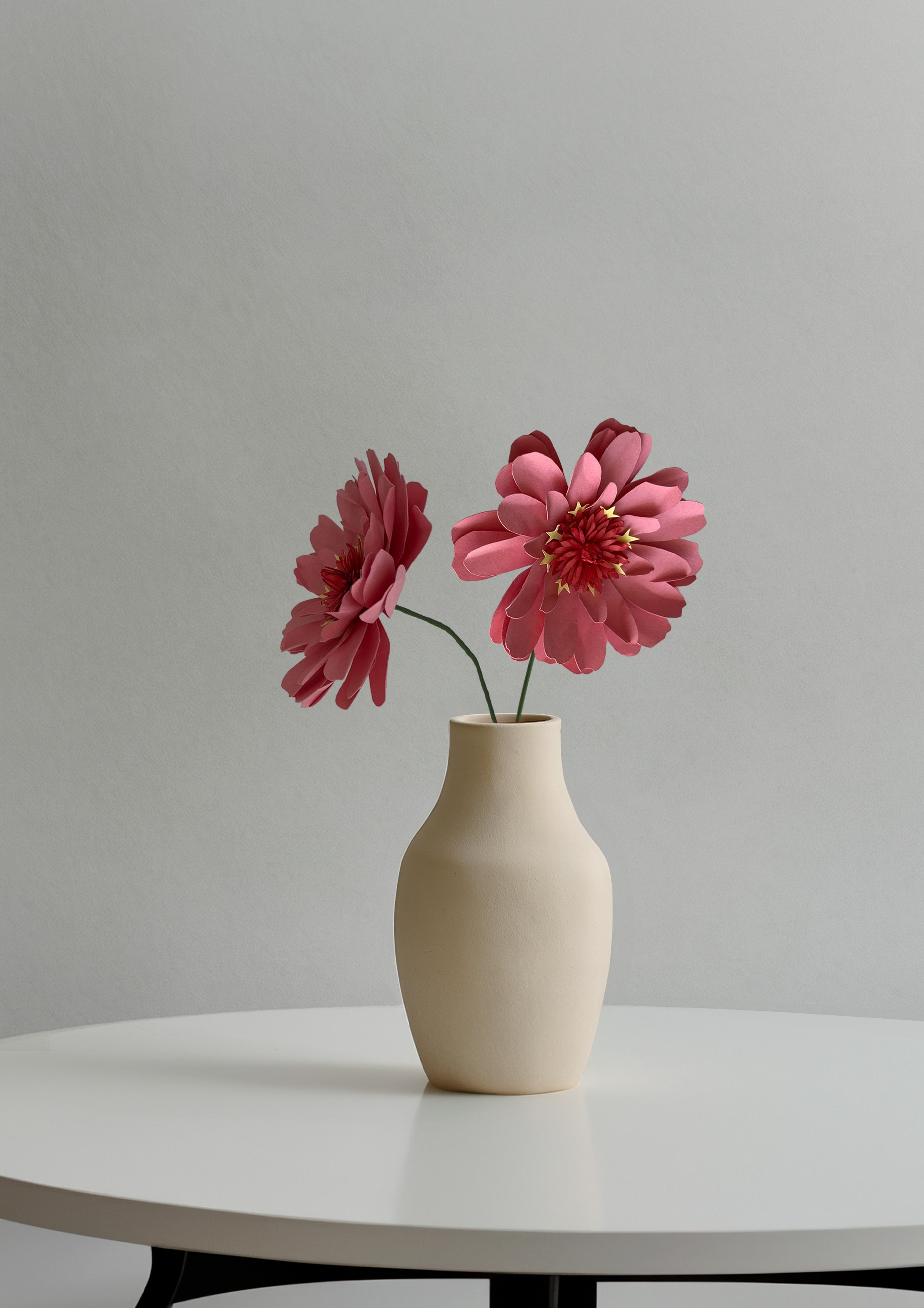 Nordic Zinnia – håndlavet frøkenhat evighedsblomst i FSC-papir