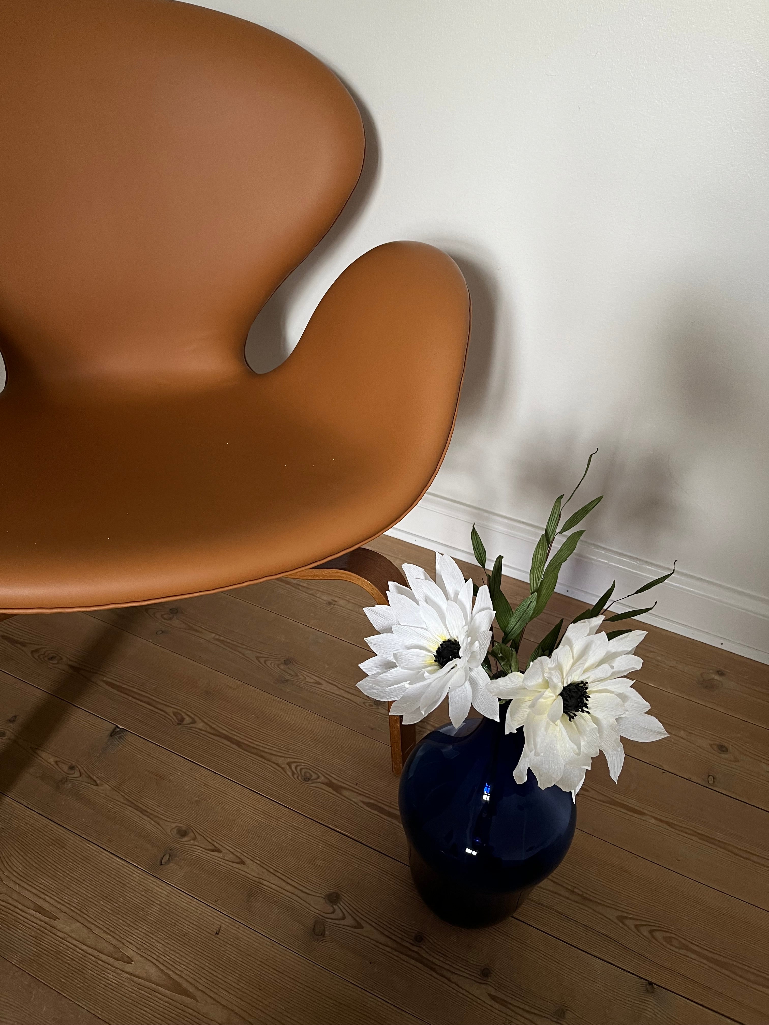 CREPE PAPIRBLOMSTER: HVID DAHLIA